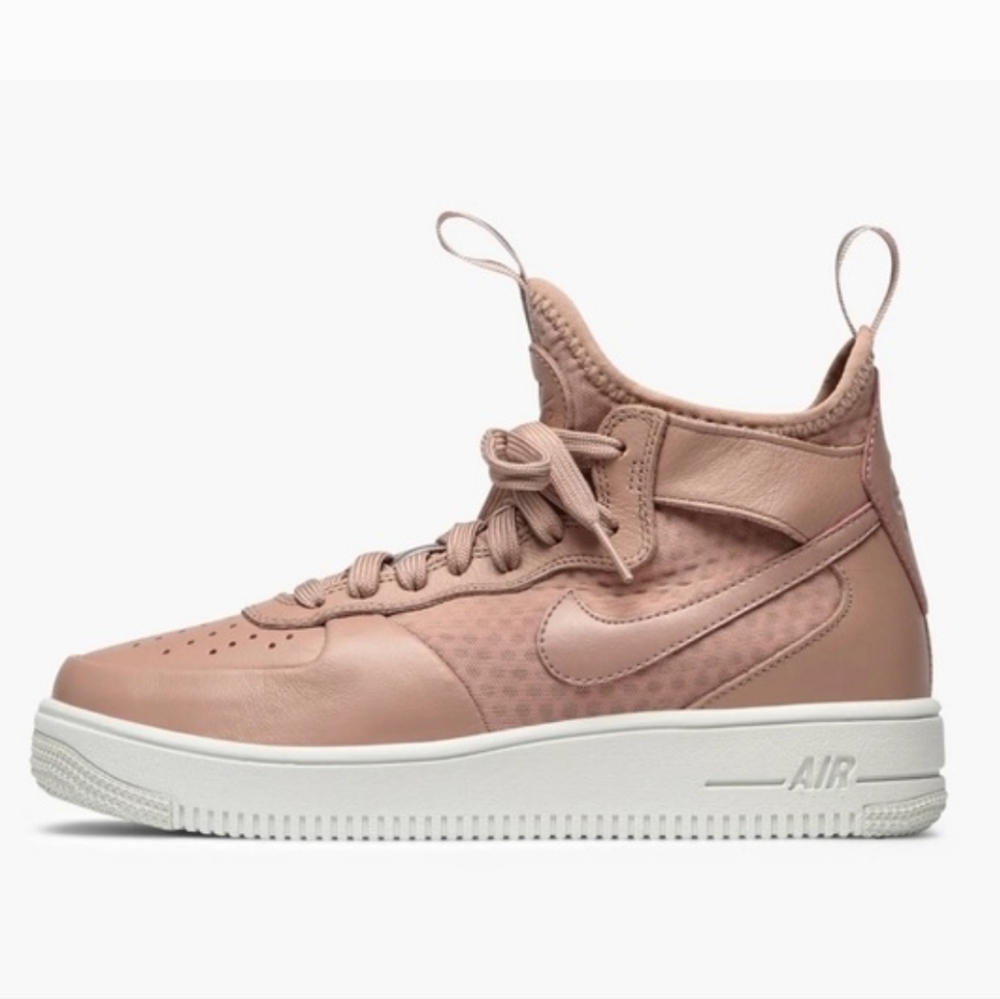 Nike Women's Air Force 1 Ultraforce Mid Lace-Up Sneakers Pink Size 10